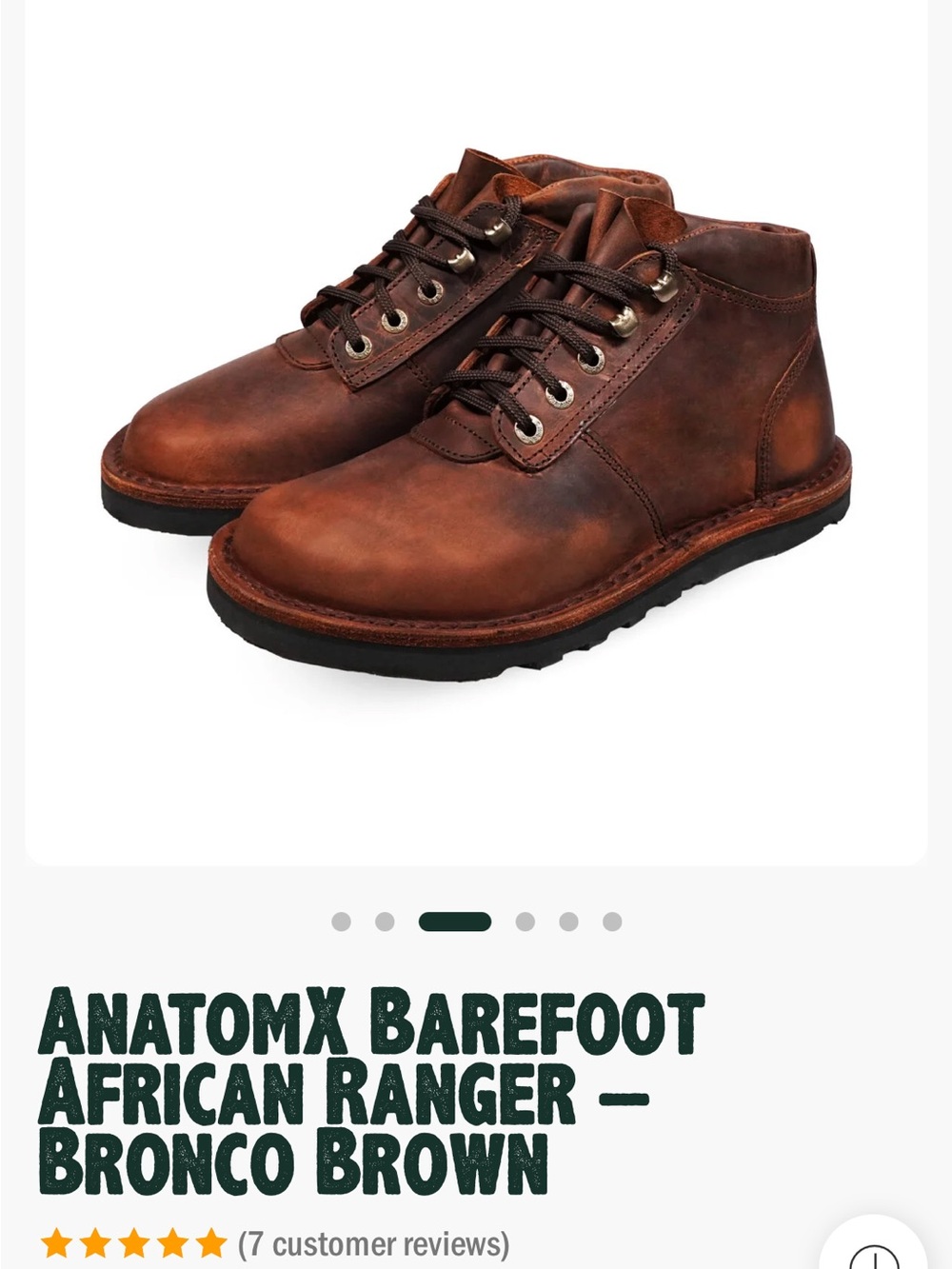 Jim Green AnatomX barefoot boots US12.5